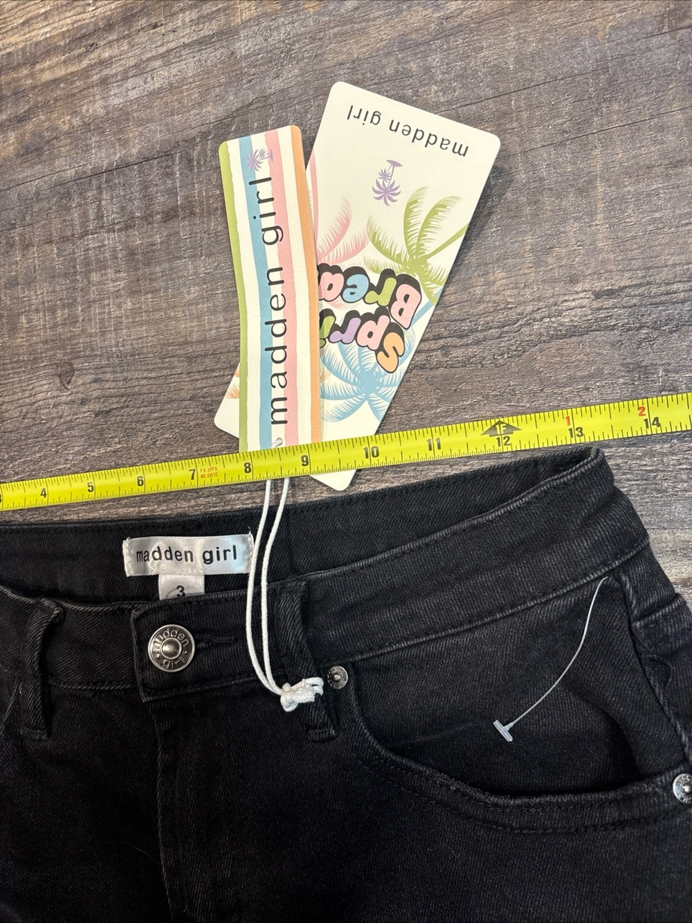 Madden Girl High-Rise Black Denim Shorts size 3 NWT - Picture 5 of 6